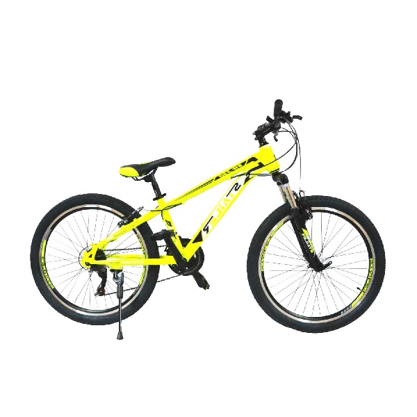 Велосипед Stailer Atlas 24"черный(матовый) -желтый-белый  (ободные тормоза)