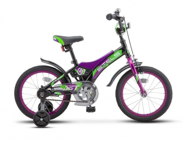 Велосипед Детский Stels Jet 16" Чёрный / зелёный