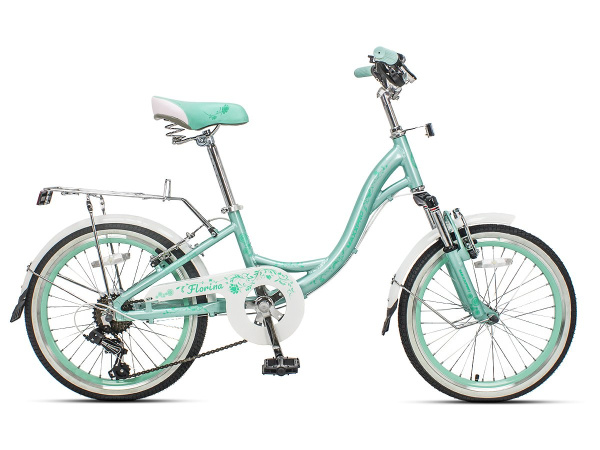 Велосипед FLORINA 20S зелёно-белый