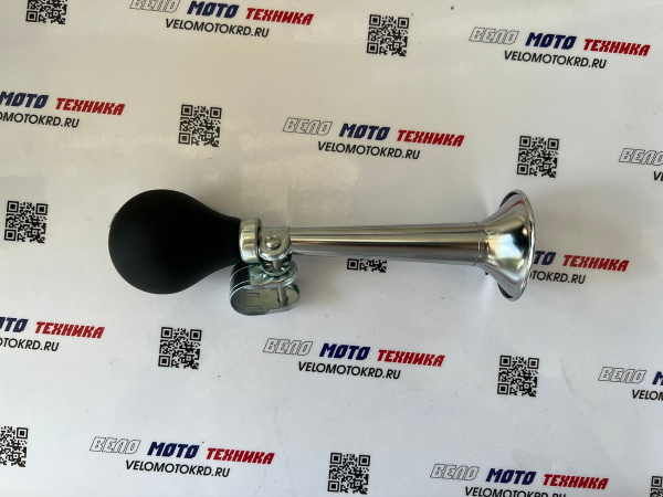 Звонок для велосипеда (005) "Дудка" металлическая, хром, 7"