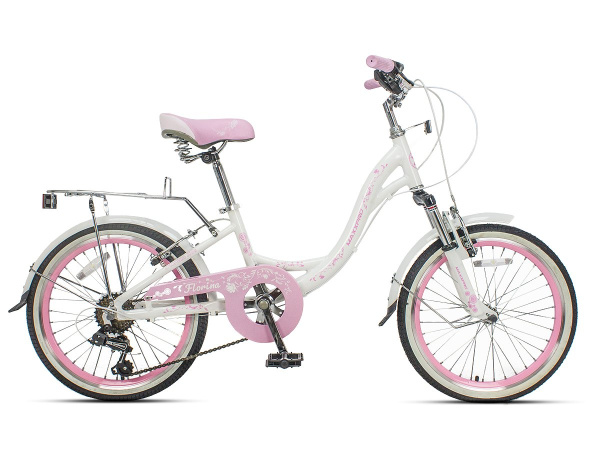 Велосипед FLORINA 20S бело-розовый
