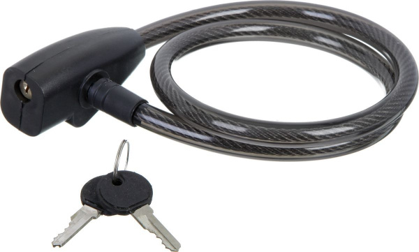 Велозамок тросс 10х1000 мм. под ключ (метал. замок) С-5
