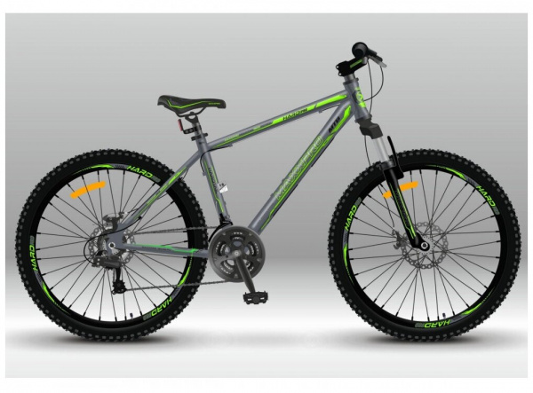 Велосипед HARD 29 PRO N2902-1 (серо-зелёный)