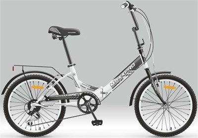 Велосипед MAXXPRO COMPACT 24  (бело-черный)