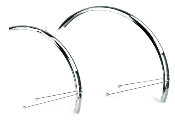 Крылья  28" с креплением  Хром