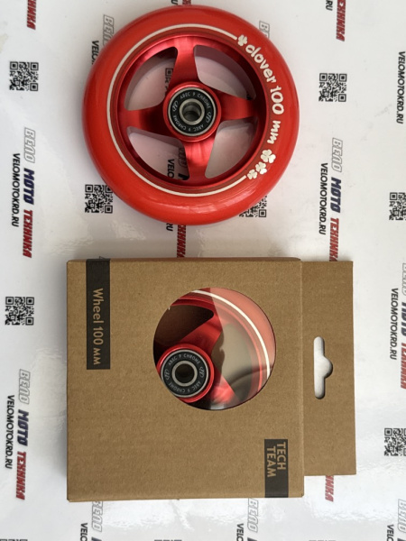 Колесо для самоката X-Treme 100*24мм Clover red