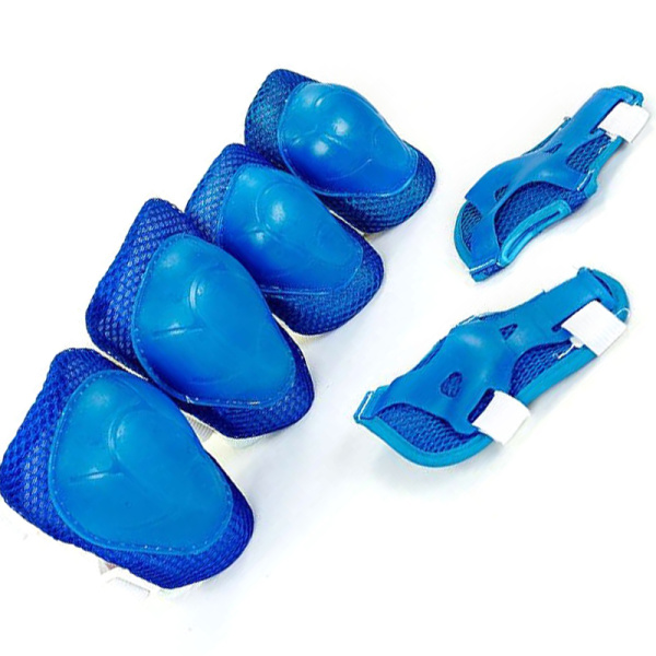 Экипировка защитная TRIX Cosmic, детская, размер M (наколенники, налокотники, защита запястий) синяя