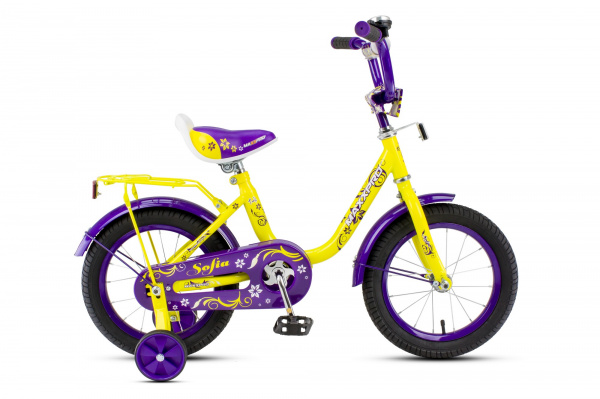 Велосипед MAXXPRO 14 Sofia (жёлто фиолетовый)