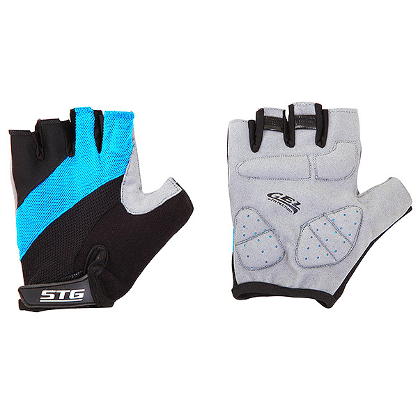 Перчатки STG летние с защитной гелевой прокладкой,застежка на липучке,мат.кожа+лайкра,размер С