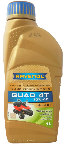 RAVENOL Quad 4T SAE 10W-40 (1л) new Полусинтетическое моторное масло для 4-х тактных двигателей, ква