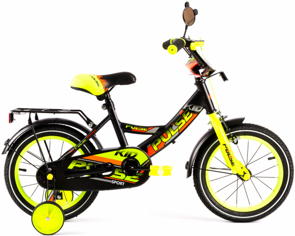 Велосипед  PULSE 16 черный/желтый