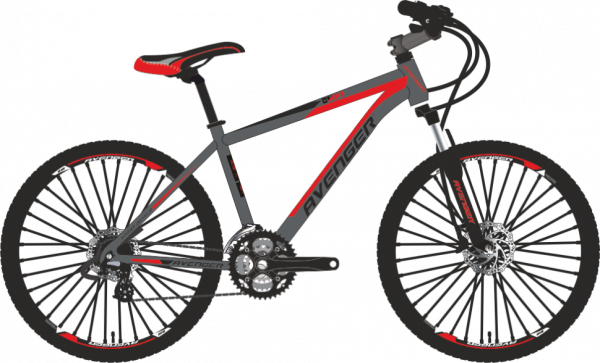 Велосипед 24" AVENGER C243D, серый/красный