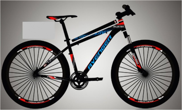 Велосипед 20" AVENGER C200, черный/красный
