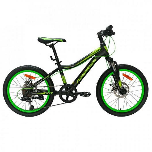 Велосипед 20" Nameless J2200D, черный/зеленый, 12"