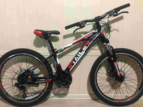Велосипед Stailer Smart- 24"черный-красный-белый