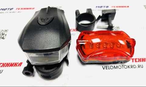 Набор:фара+стоп задний,красный,сверхяркий SH-A08