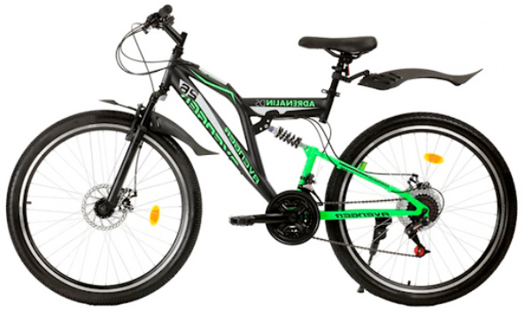 Велосипед 26" AVENGER F264D, черный/зеленый