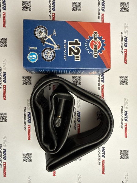 Велокамера 12"   KLEVER (AV 33) ПРЯМОЙ сосок