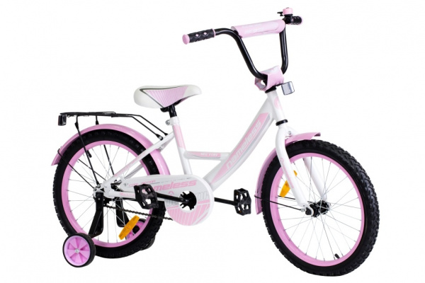 Велосипед 14" NAMELESS VECTOR, белый/розовый/хром