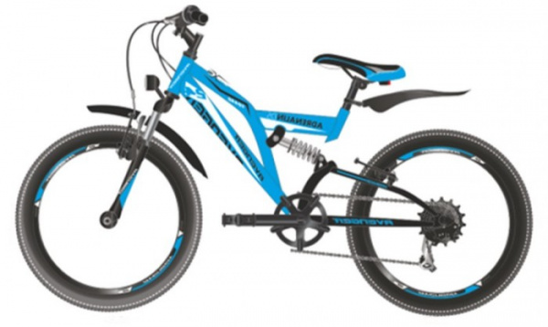 Велосипед 24" AVENGER F244D, синий/черный