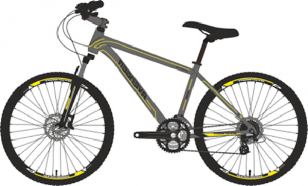Велосипед 27,5" AVENGER A275D, серый/желтый