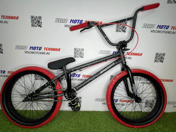 Велосипед TechTeam Grasshoper 20" 2022 черно-красный