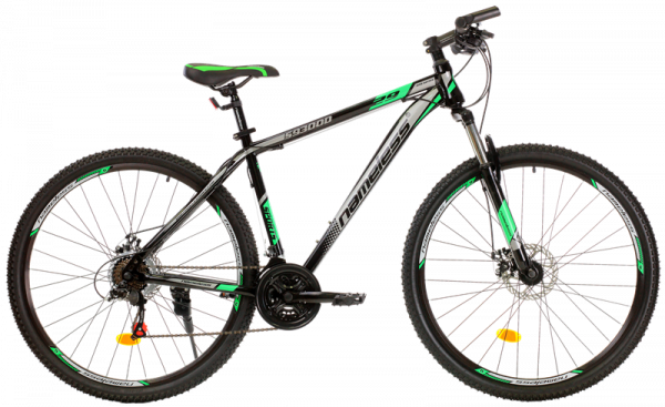 Велосипед 29" Nameless S9300D, черный/зеленый