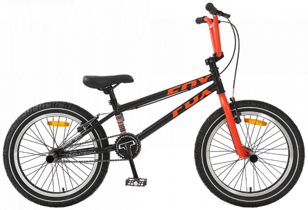 Велосипед TechTeam Fox 20" черно-оранжевый