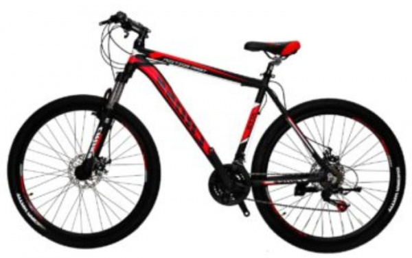Велосипед Stailer Protey 26"серый металлик(матовый)-красный-черный