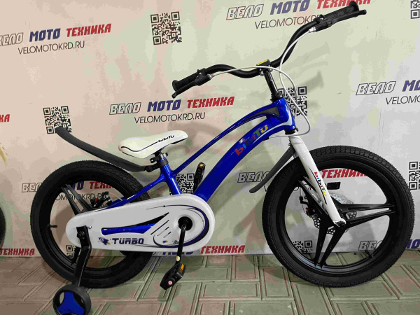 Велосипед 18" BIBITU TURBO, синий/белый