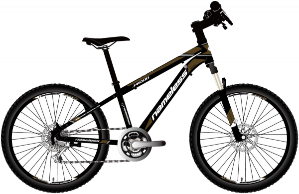 Велосипед 24" NAMELESS J4100D, черный/ коричневый