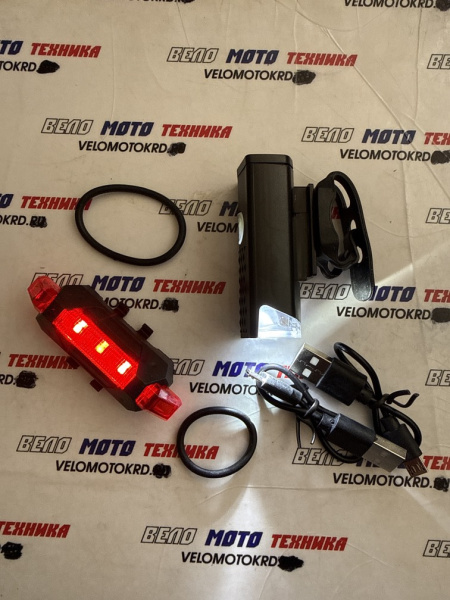 Фонари перед и зад USB NEW