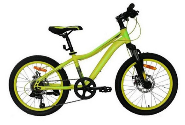 Велосипед 20" NAMELESS S2300D, желтый/синий, 11"