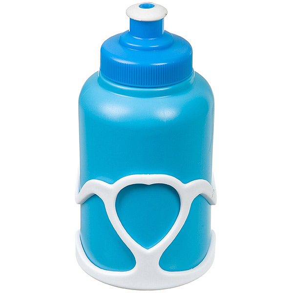 Велофляга STG с флягодержателем детская (Белый Флягодержатель, Синяя фляга).