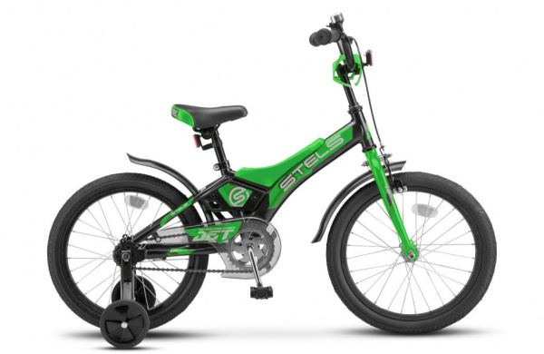 Велосипед Детский Stels Jet 18" Чёрный / зелёный