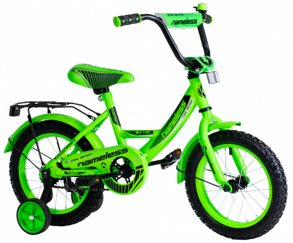 Велосипед 14"  Nameless VECTOR, зеленый/черный