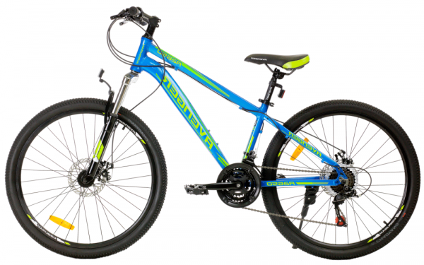 Велосипед 26" AVENGER A265D, голубой/желтый, 14" (2020)