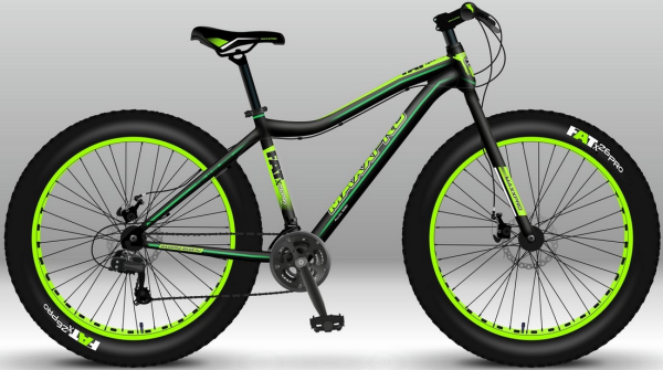 Велосипед FAT X26 PRO N2644-1 (чёрно-зелёный)