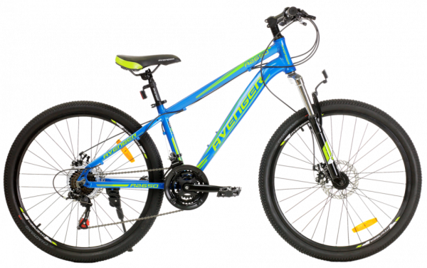 Велосипед 26" AVENGER A265D, голубой/желтый