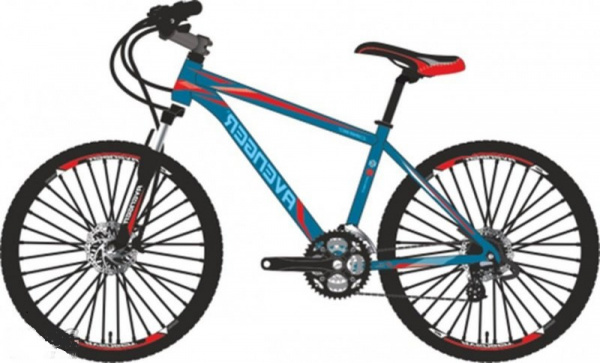 Велосипед 26" AVENGER C263D, синий/красный