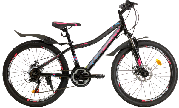 Велосипед 24" NAMELESS J4000DW, черный/розовый