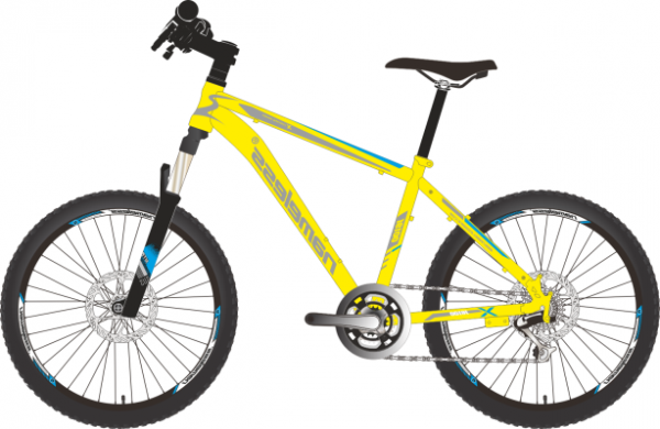 Велосипед 26" NAMELESS J6100, желтый/голубой