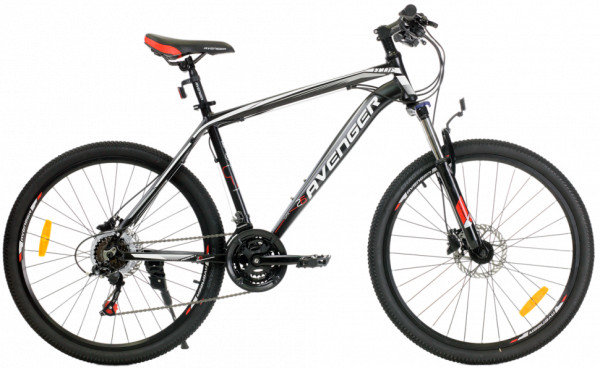 Велосипед 26" AVENGER A265D, черный/ серебристый