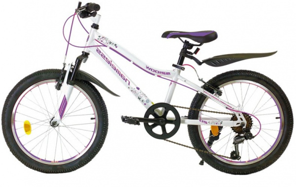 Велосипед 20" Nameless S2100W, белый/фиолетовый, 12"