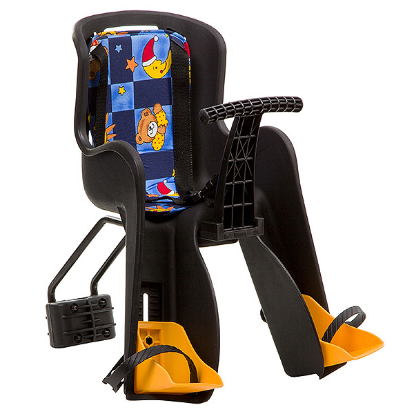 Кресло детское Переднее GH-908E черное с разноцветным текстилем