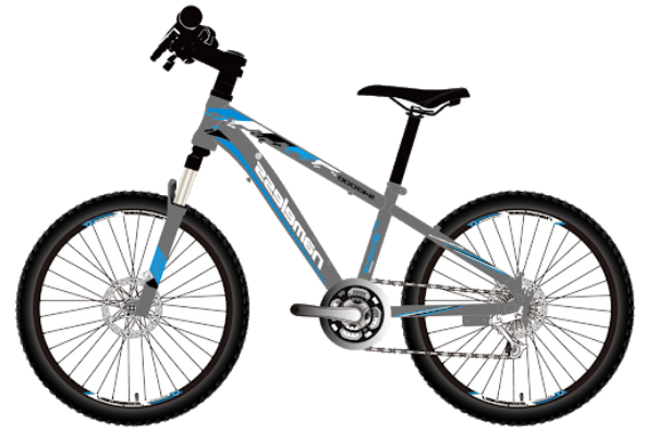 Велосипед 24" NAMELESS S4300D, синий/серый