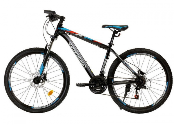 Велосипед 26" Nameless J6900DF, черный/голубой