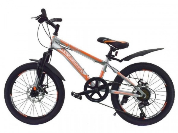 Велосипед 20" NAMELESS S2000D, серый/оранжевый