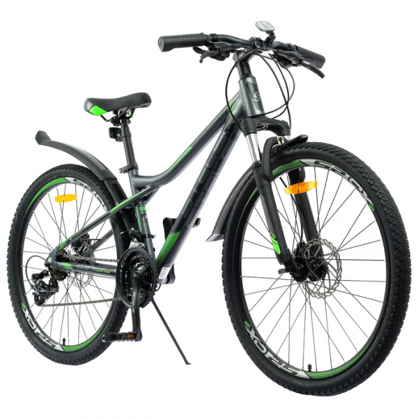 Велосипед 26 STELS Navigator-610 D 26" V010 14" Антрацитовый/зелёный