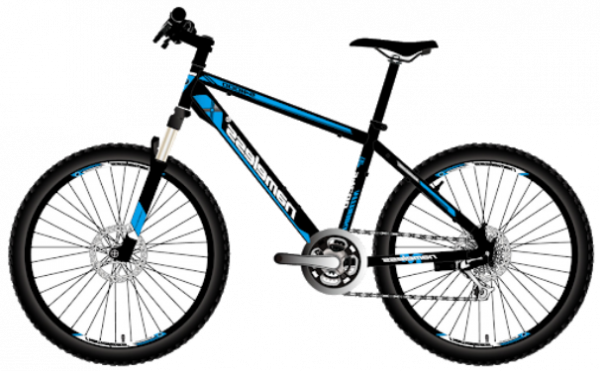 Велосипед 24" NAMELESS S4100D, черный/голубой